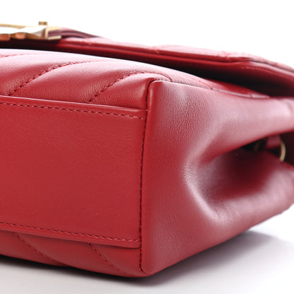 Chanel Calfskin Quilted Chevron In The City Bag Red 9 of 9