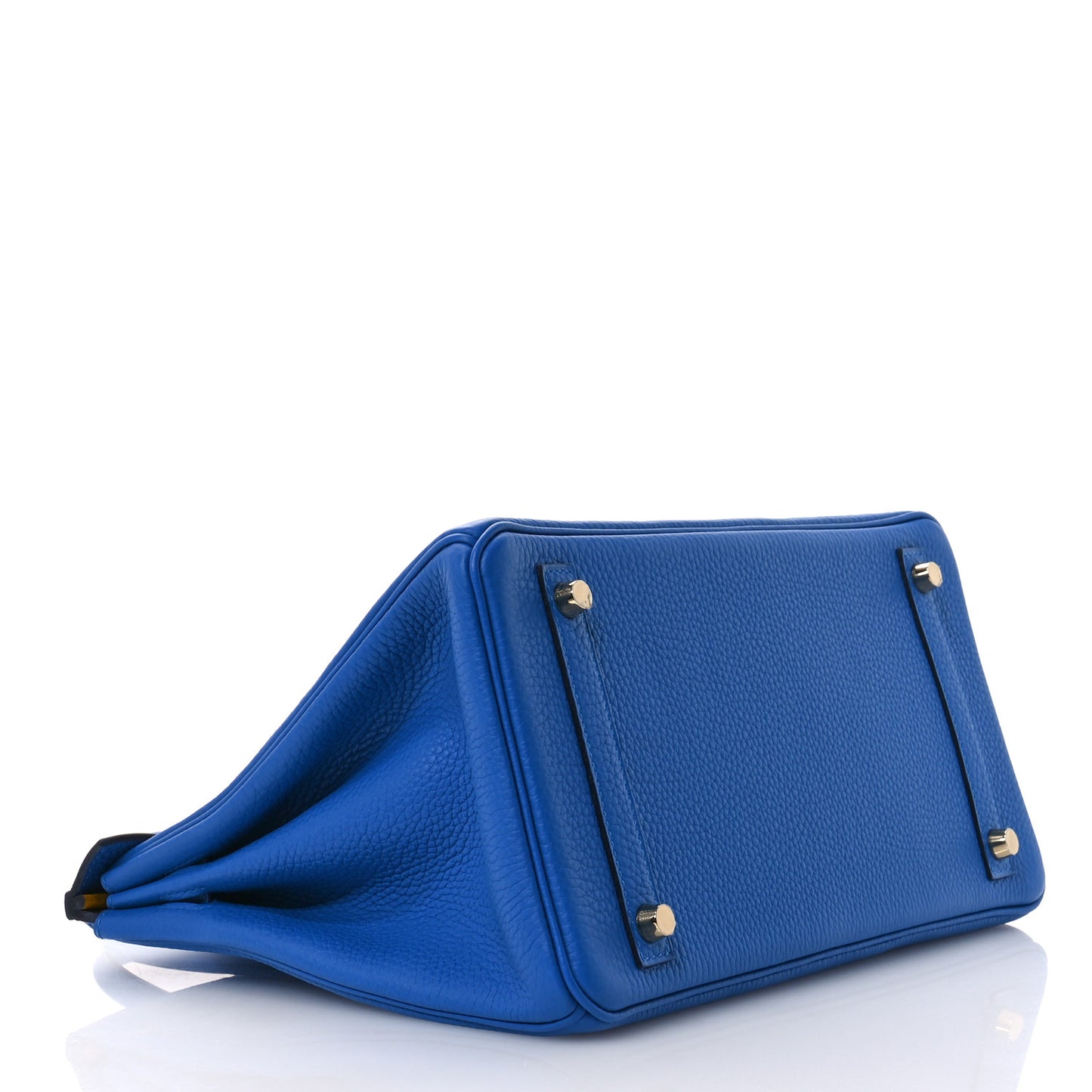 Togo Horseshoe Birkin 30 Bleu Zanzibar Jaune Ambre