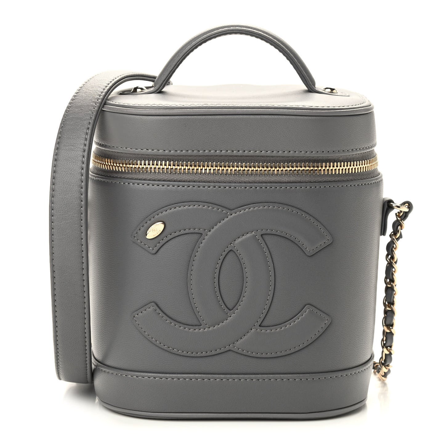 Lambskin Timeless Vanity Cosmetic Case Grey