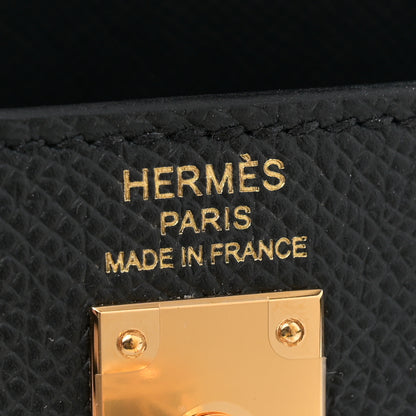 Hermes Epsom Kelly Sellier 25 Black 6 of 11