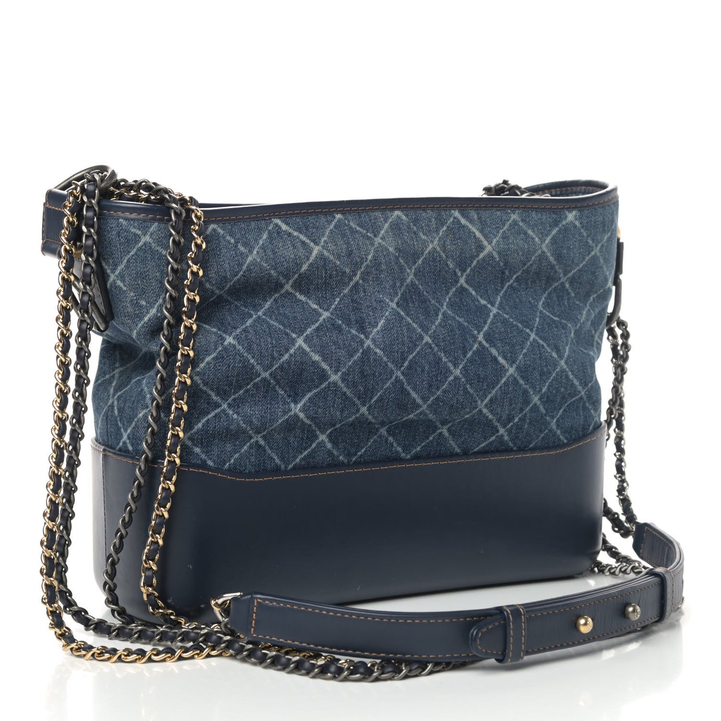 Denim Calfskin Medium Gabrielle Hobo Blue