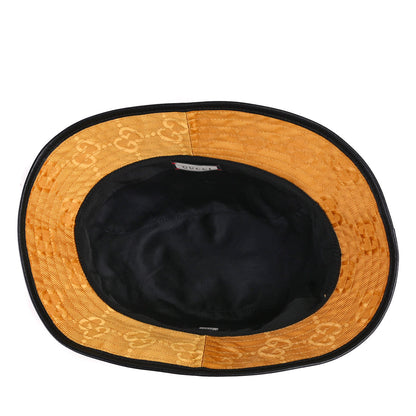 Gucci Econyl Nylon Monogram Off The Grid Bucket Hat L Crop Black 5 of 7