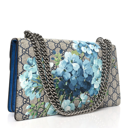 Gucci GG Supreme Monogram Blooms Small Dionysus Shoulder Bag Beige Navy Vintage Blue 3 of 10