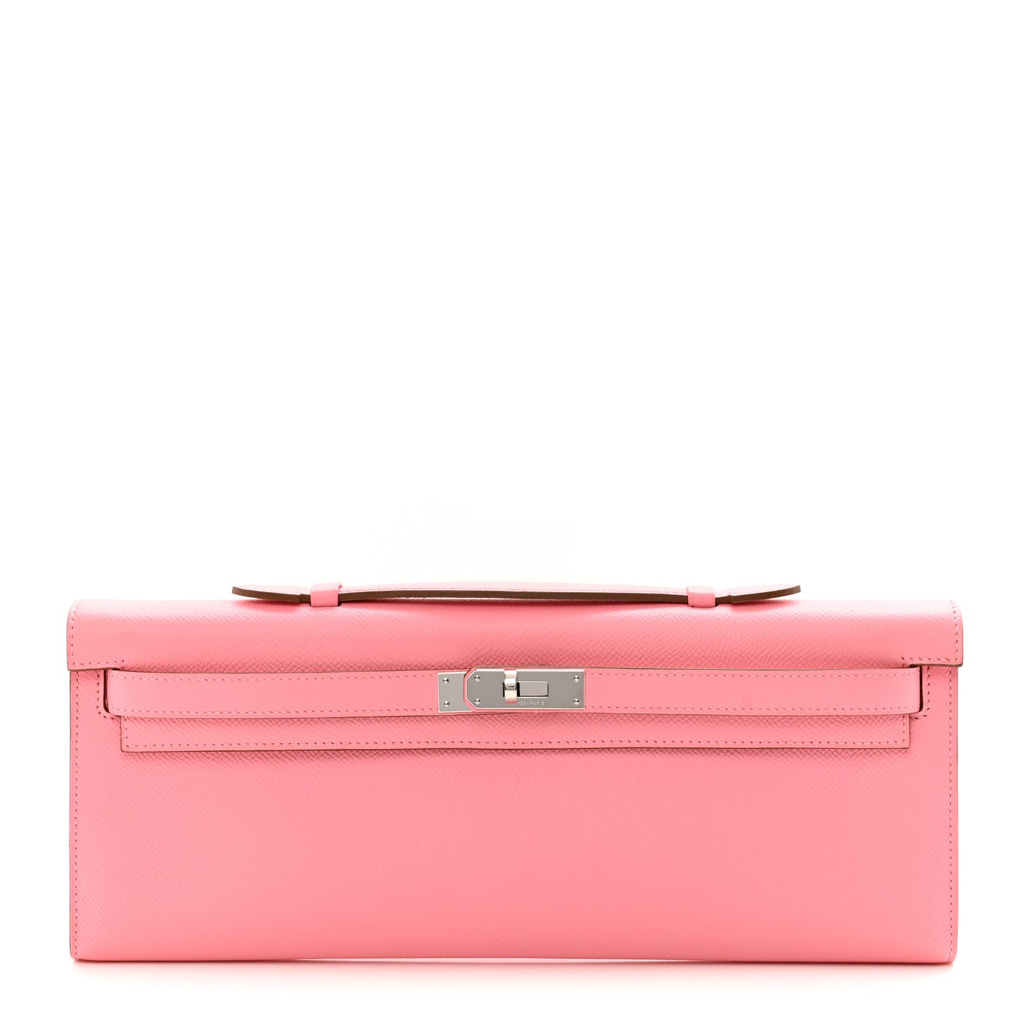 Epsom Kelly Cut Clutch Pochette Rose Confetti