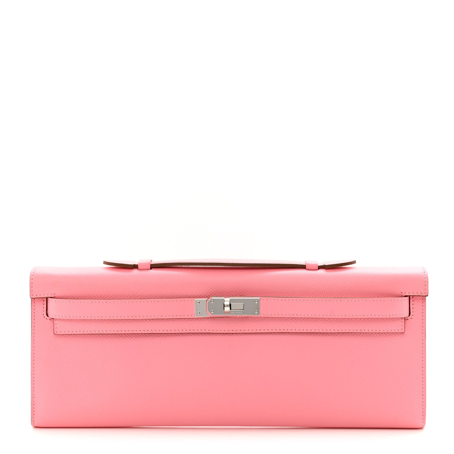 Hermes Epsom Kelly Cut Clutch Pochette Rose Confetti 1 of 7