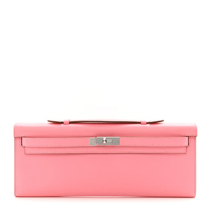 Hermes Epsom Kelly Cut Clutch Pochette Rose Confetti 1 of 7
