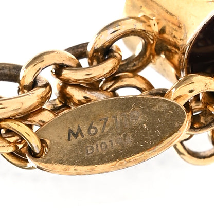 Louis Vuitton Metal Enamel Fleur De Monogram Bag Charm Dore 7 of 10