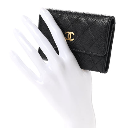 Chanel Caviar Quilted Flap Card Holder Black 2 of 9