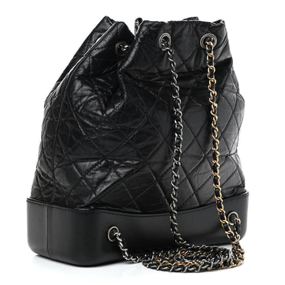Chanel Aged Calfskin Quilted Gabrielle Backpack Black 2 of 8