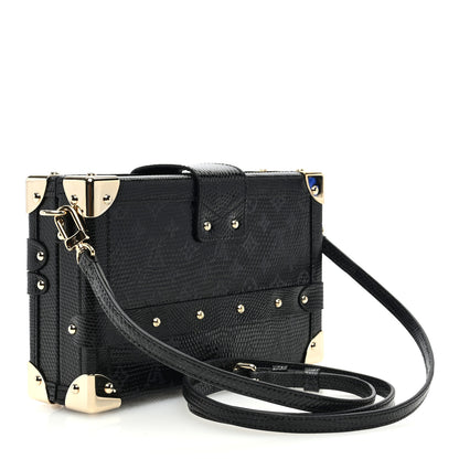 Louis Vuitton Lizard Petite Malle Black 3 of 9