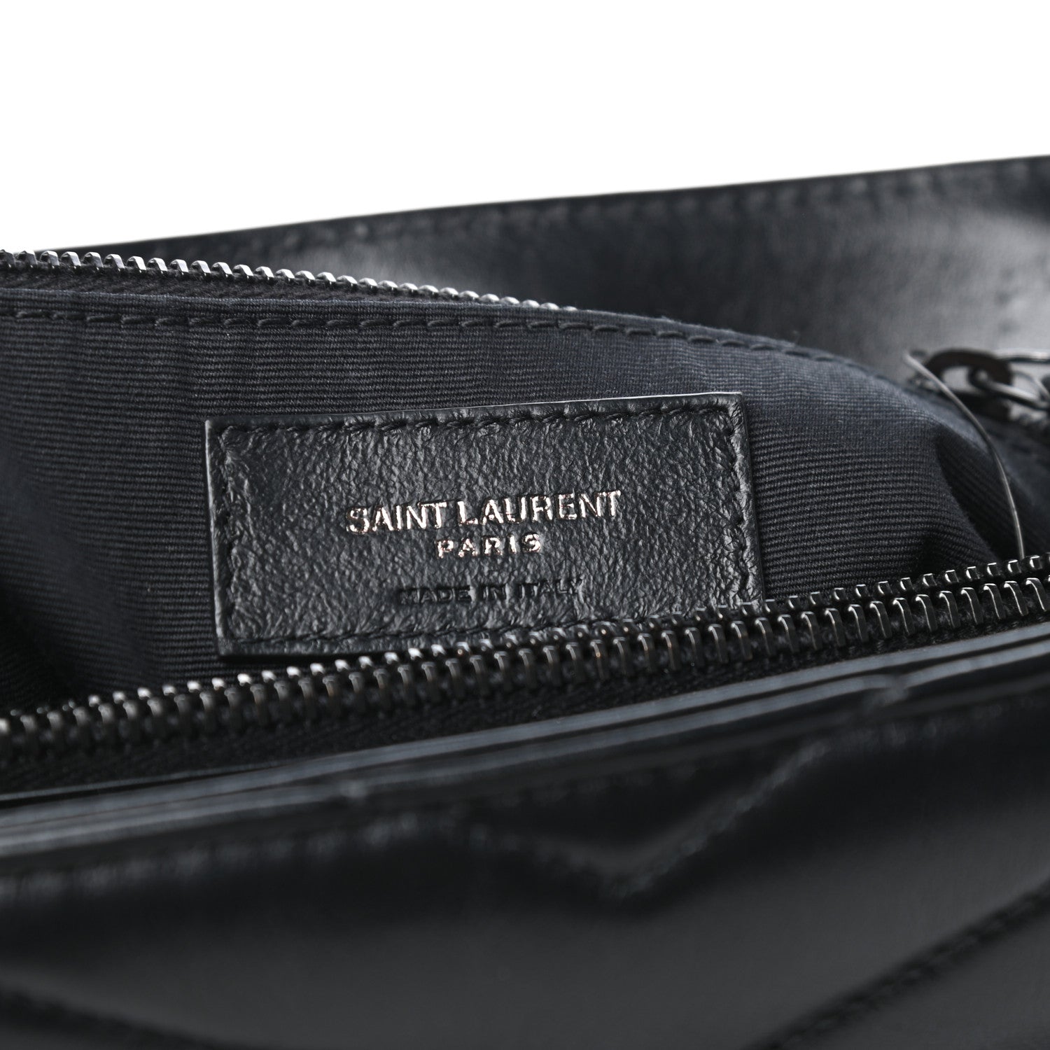 Saint Laurent Calfskin Y Quilted Monogram Medium Loulou Chain Satchel Black 6 of 9