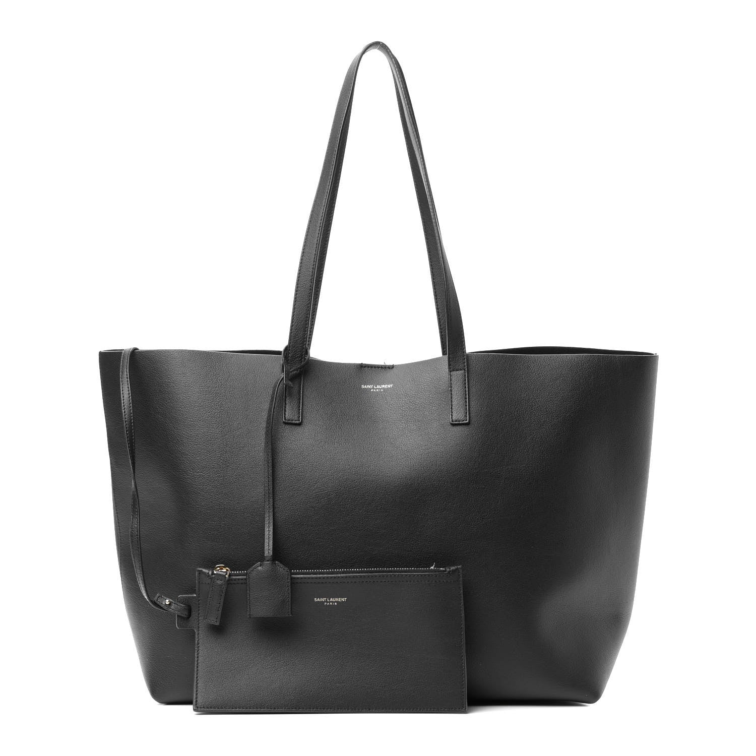 Saint Laurent Calfskin Large Shopping Tote Black 1 of 7