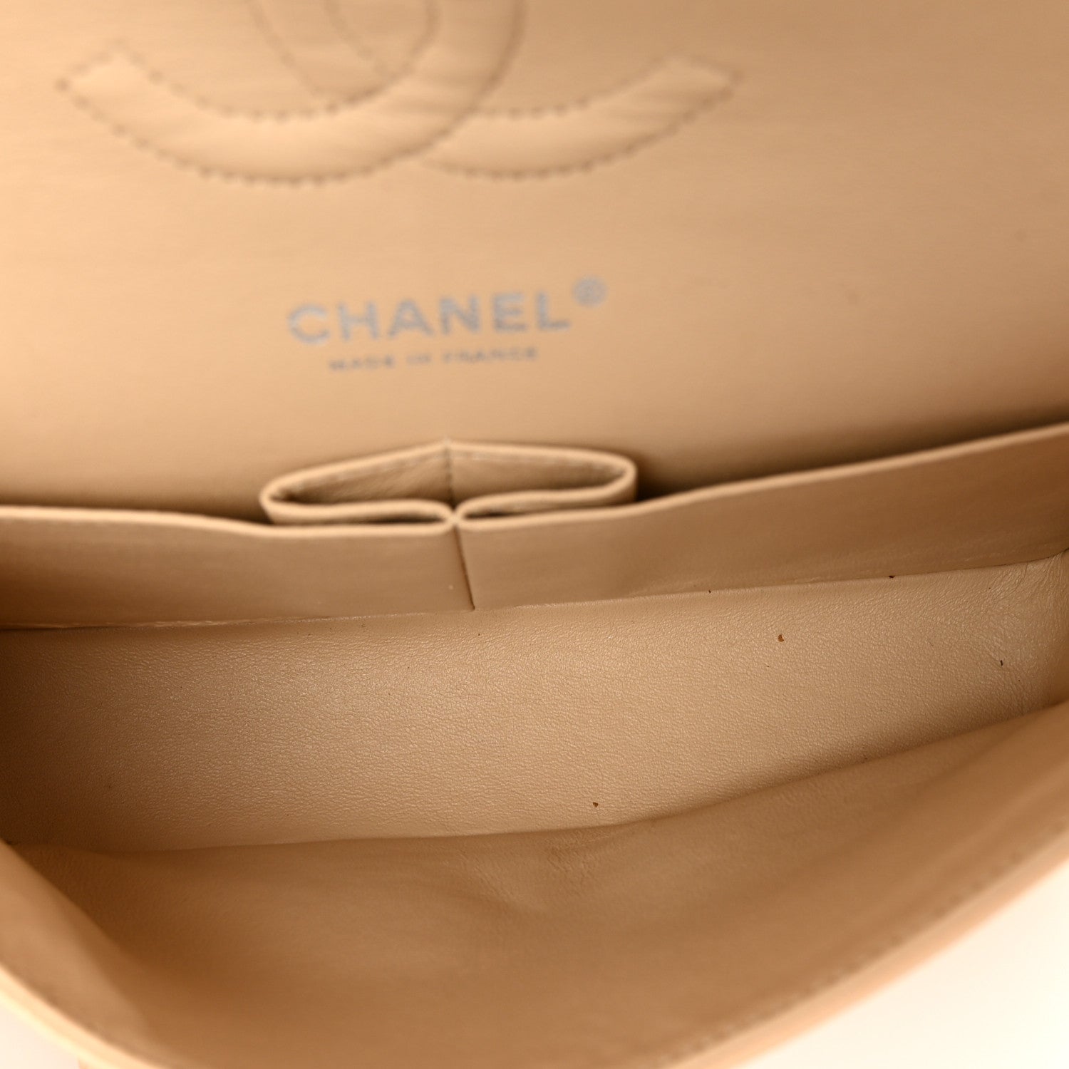 Chanel Caviar Quilted Medium Double Flap Beige Clair 5 of 10