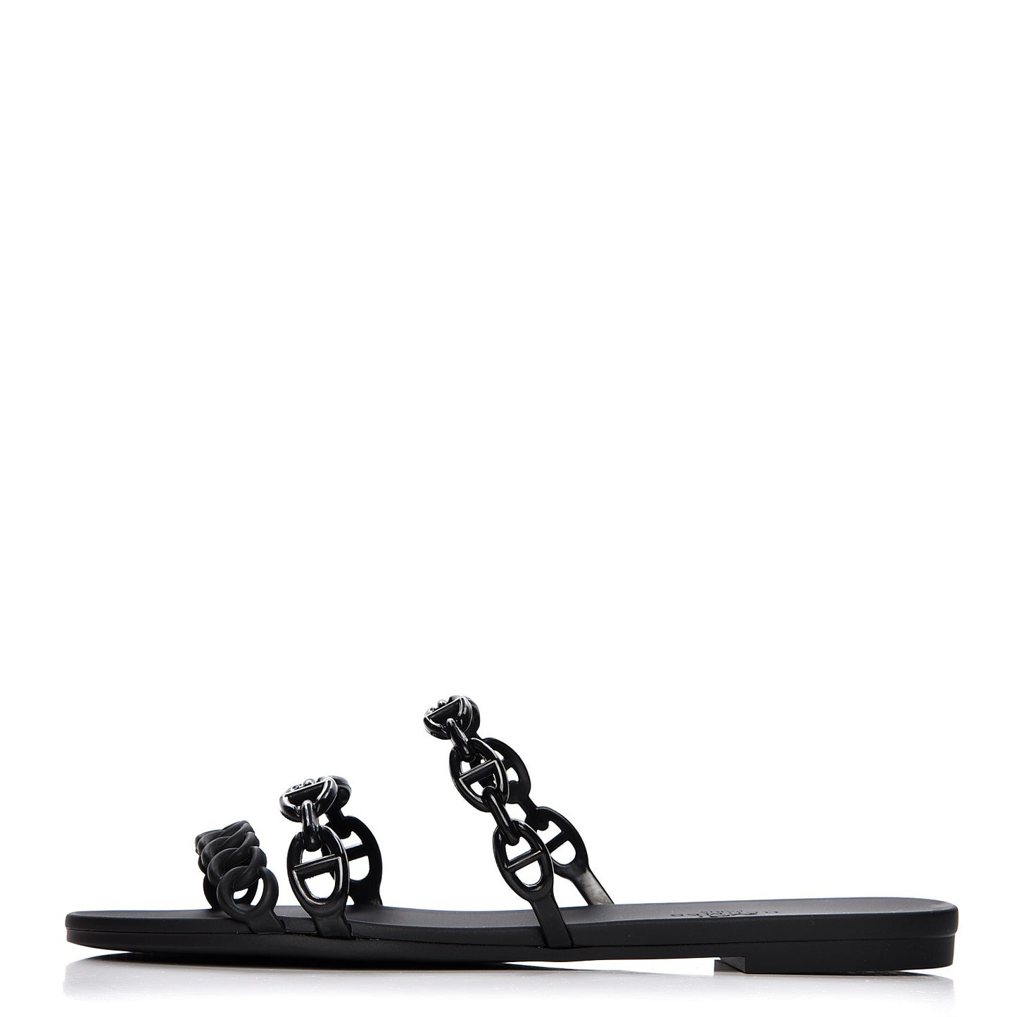 Rubber Chaine d'Ancre Rivage Sandals 37 Black
