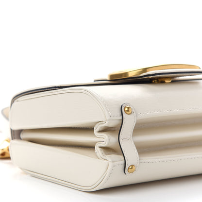 Valentino Garavani Grainy Calfskin VLogo Stud Sign Shoulder Bag Light Ivory 7 of 8