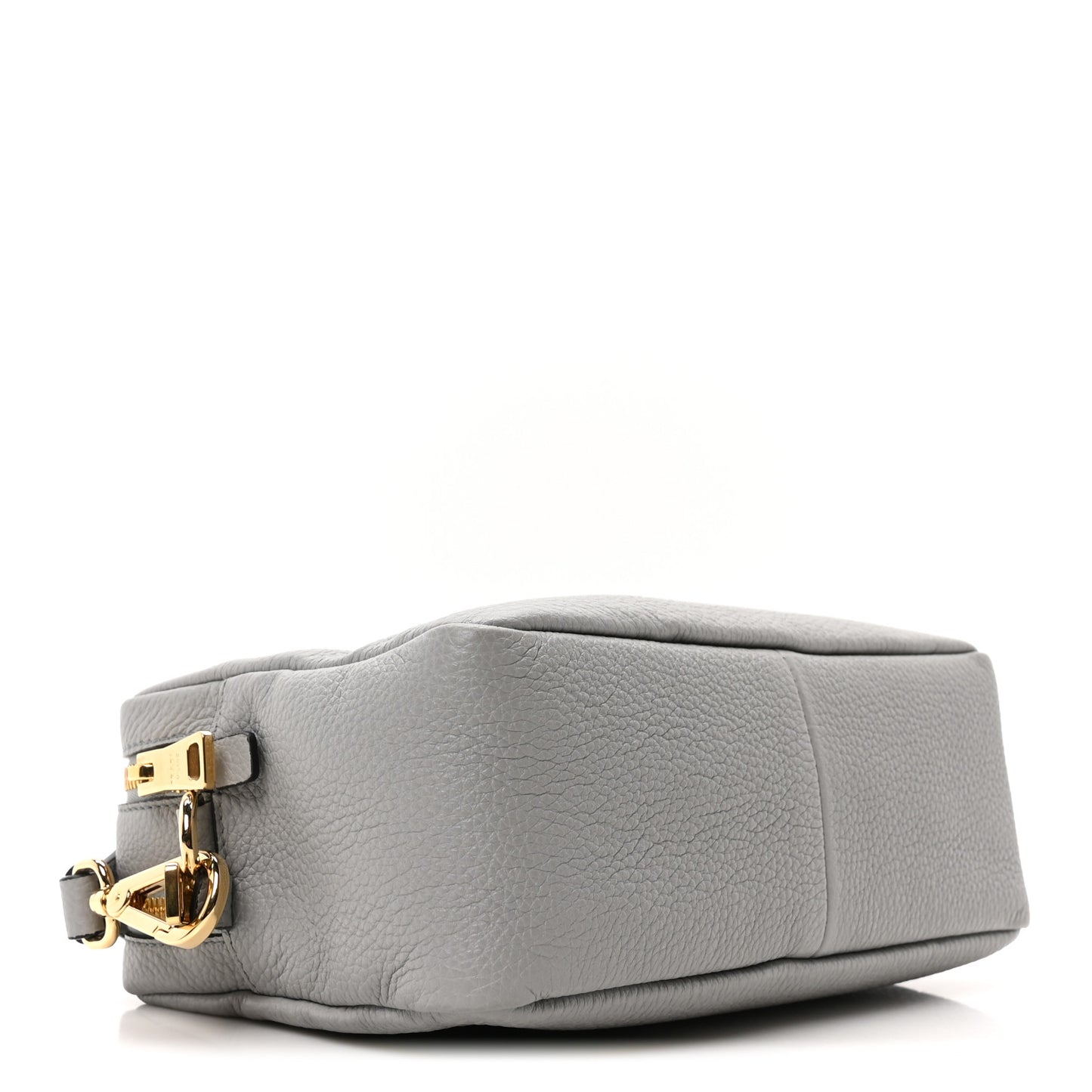 Vitello Daino Soft Medium Double Zip Shoulder Bag Ardesia