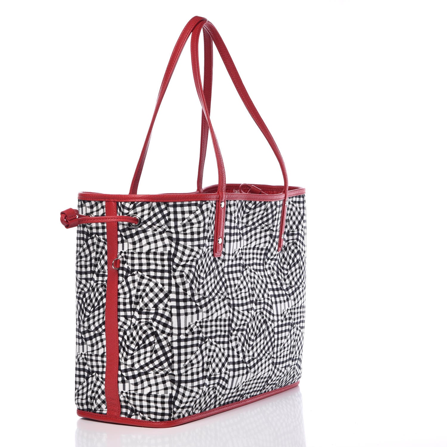 MCM Visetos Medium Liz Reversible Shopper Tote Ruby Red 6 of 11