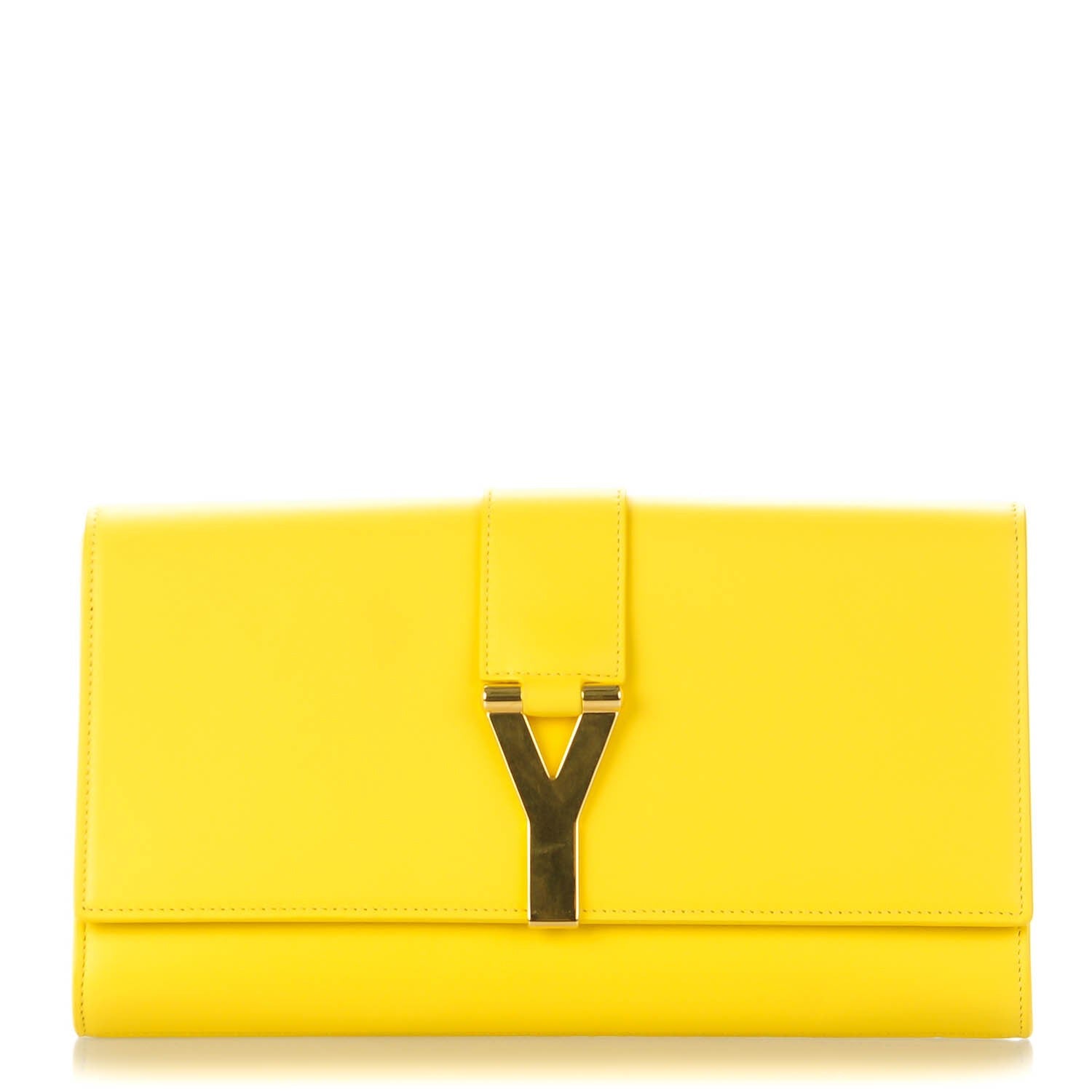 Saint Laurent Calfskin Classic Y Clutch Soleil 1 of 7