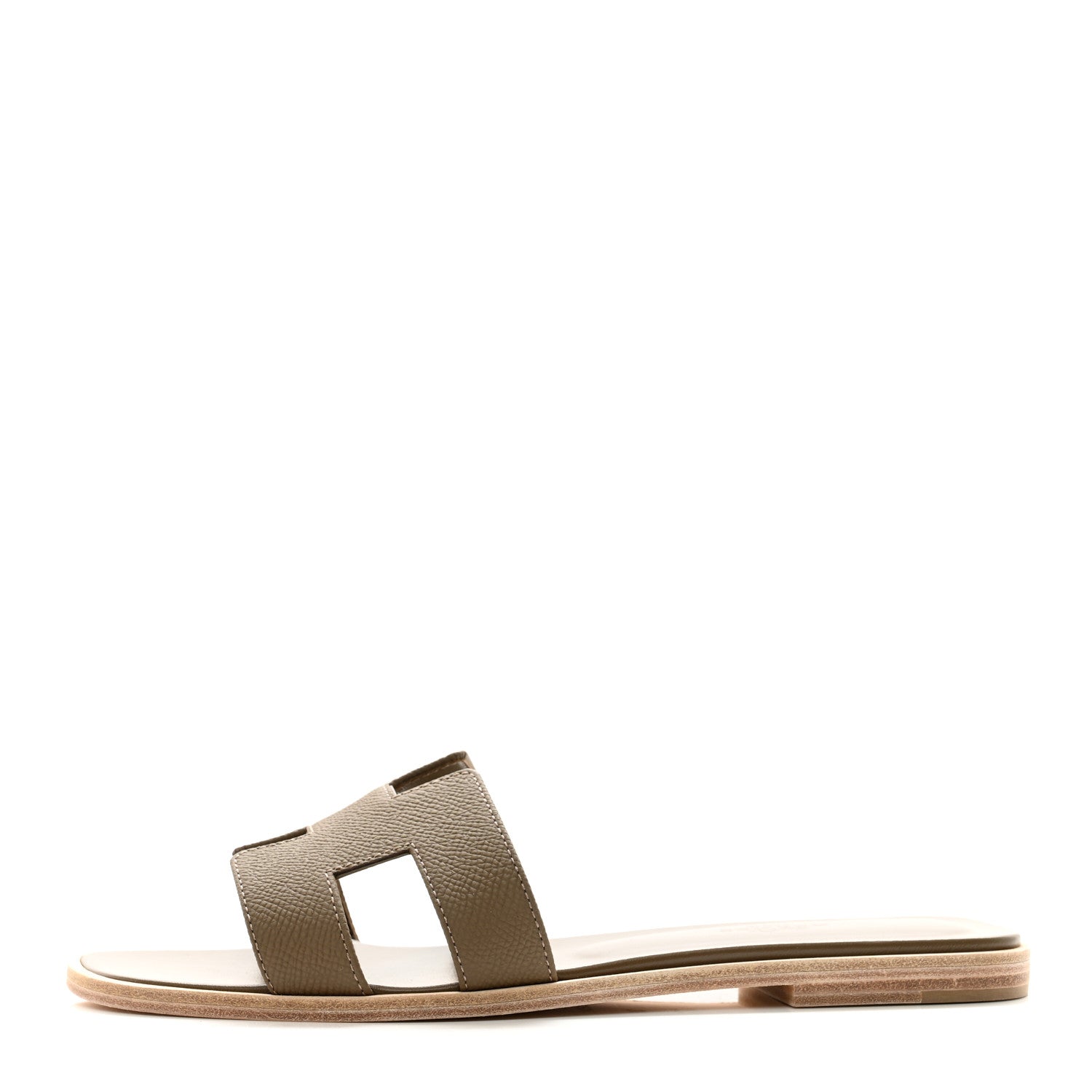 Hermes Epsom Oran Sandals 38 Etoupe 1 of 8