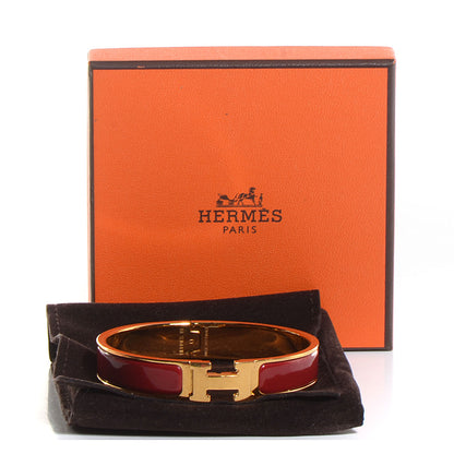 Hermes Enamel Narrow Clic Clac H Bracelet GM Red 6 of 6