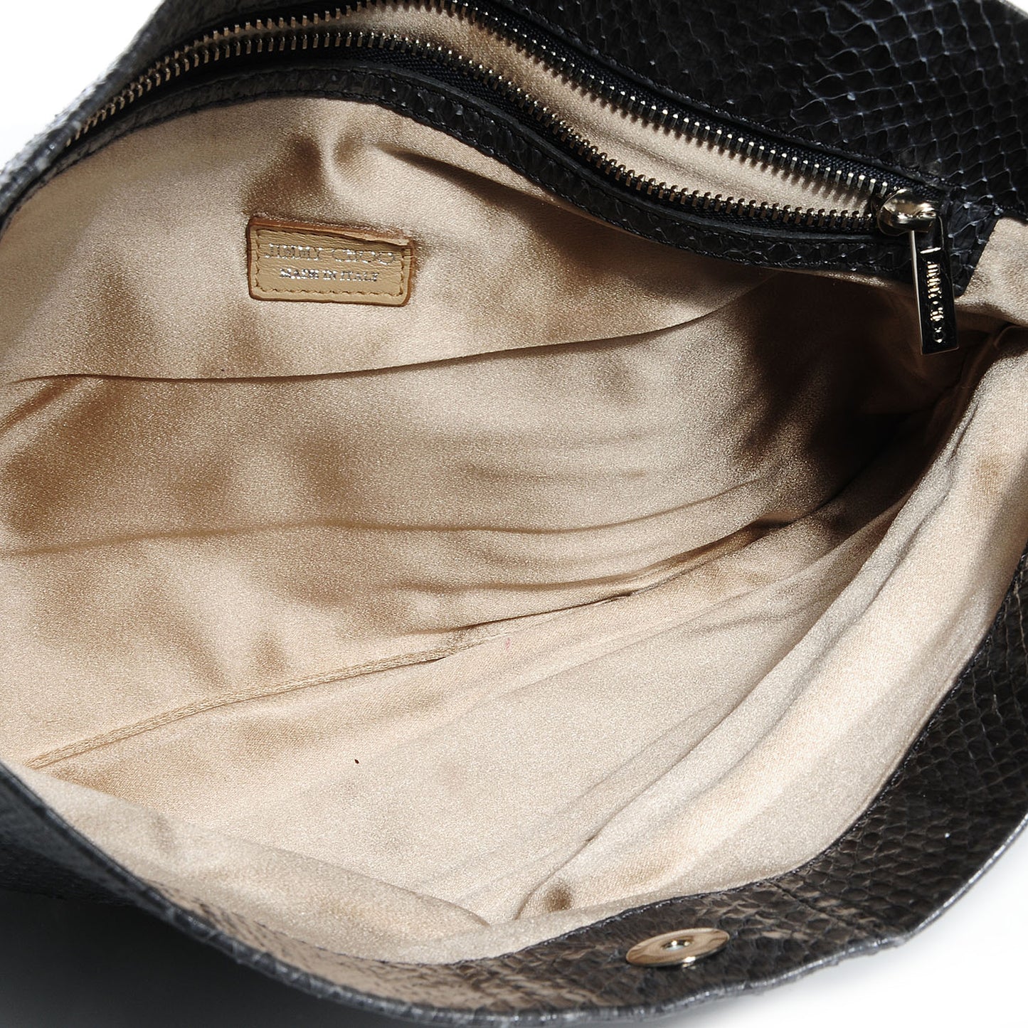 Elaphe Snakeskin Chandra Clutch Grey