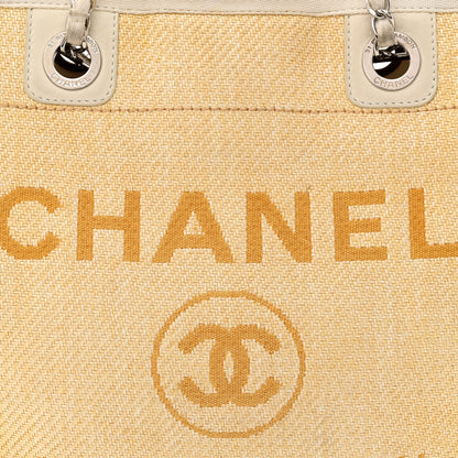 Chanel Canvas Mini Deauville Tote Light Yellow 10 of 22