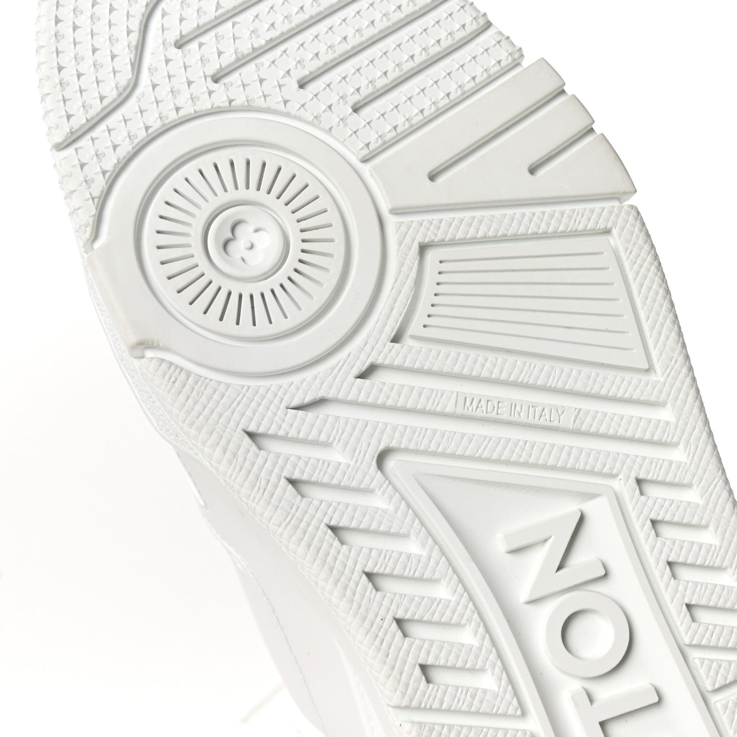 Calfskin Womens LV Trainer Sneakers 37.5 White