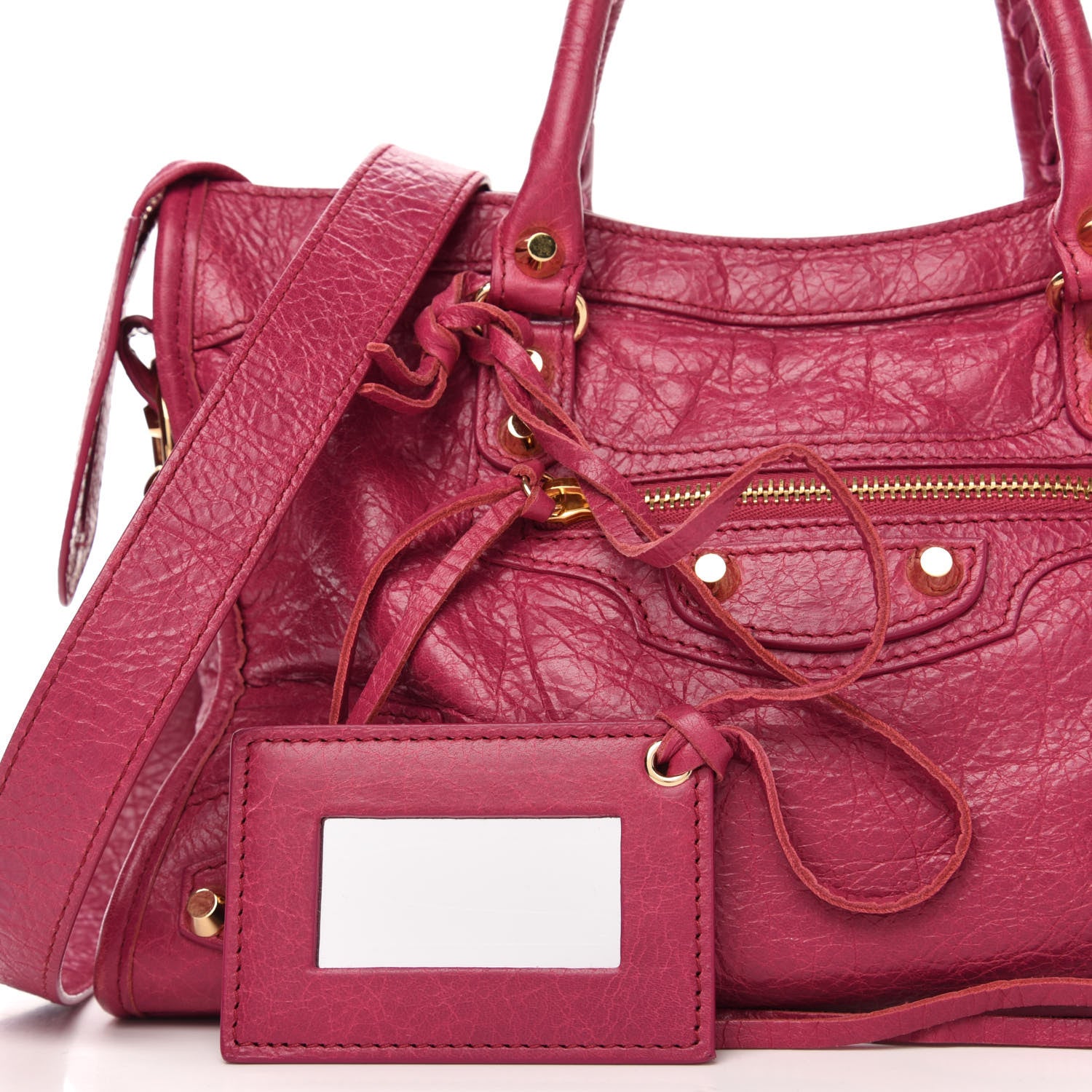 Balenciaga Agneau Classic Gold Hardware S City Rose Dahlia 11 of 12