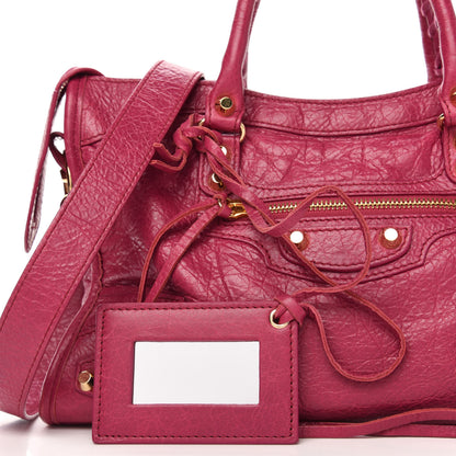 Balenciaga Agneau Classic Gold Hardware S City Rose Dahlia 11 of 12