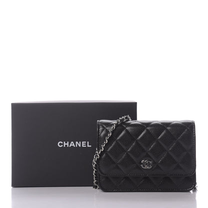 Chanel Caviar Quilted Mini Wallet On Chain WOC Black 11 of 11