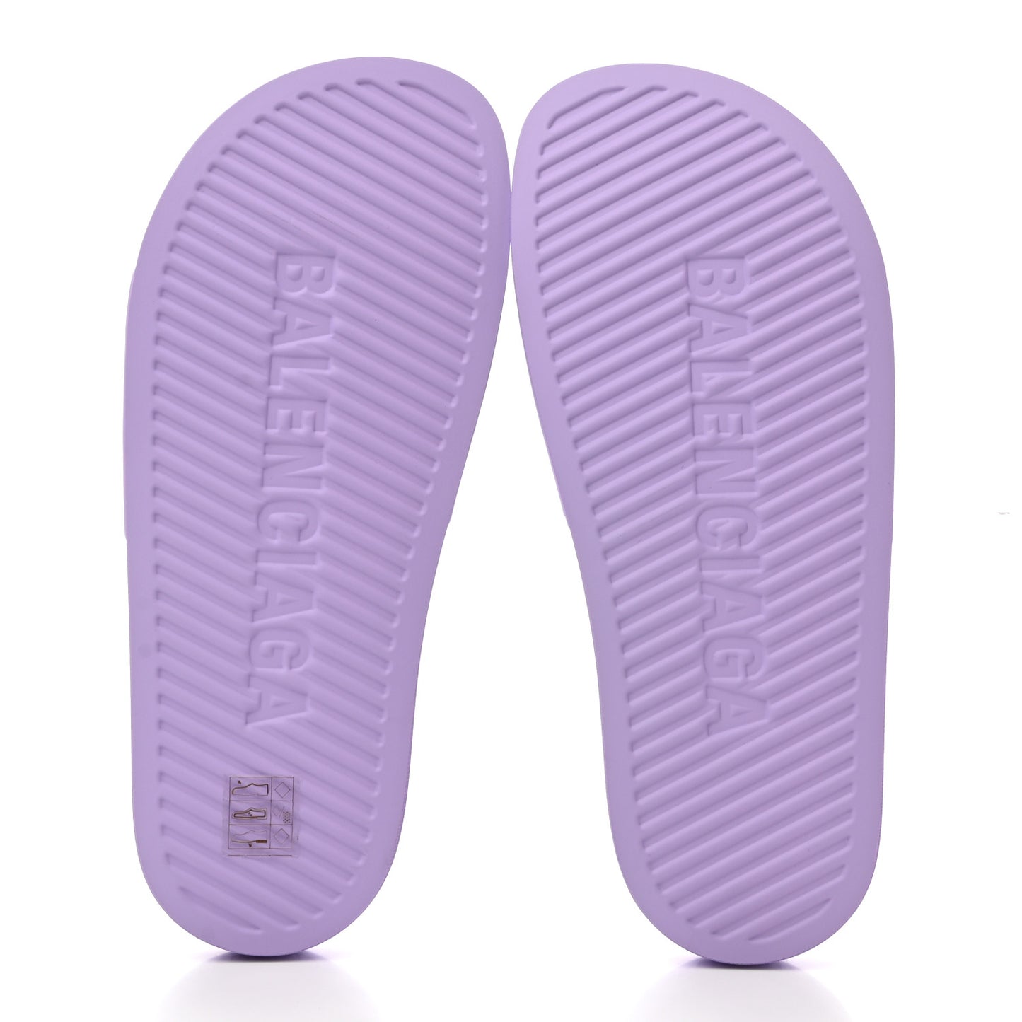Rubber BB Womens Pool Slide Sandals 37 Lilac
