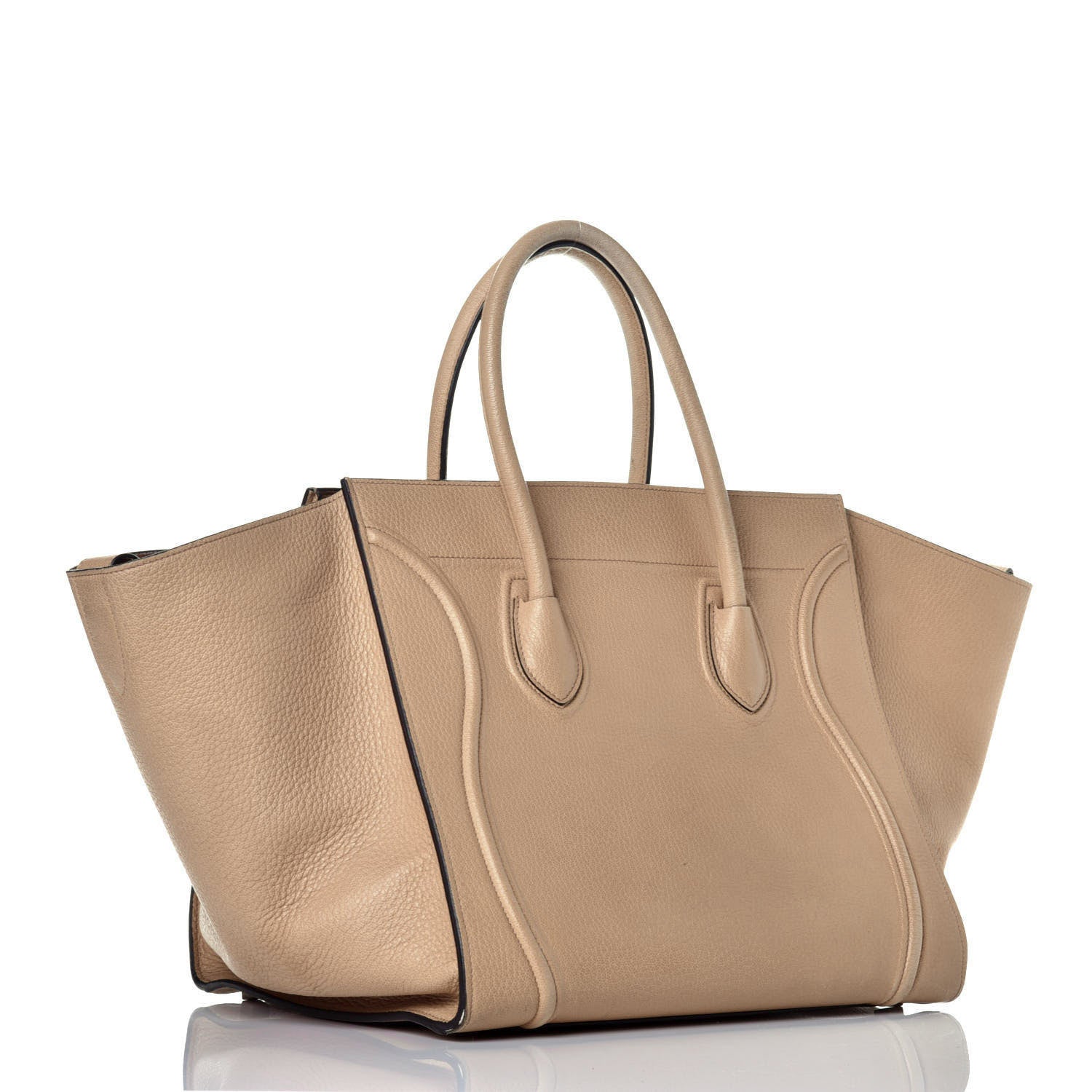 Celine Grained Calfskin Medium Phantom Luggage Dune 3 of 11