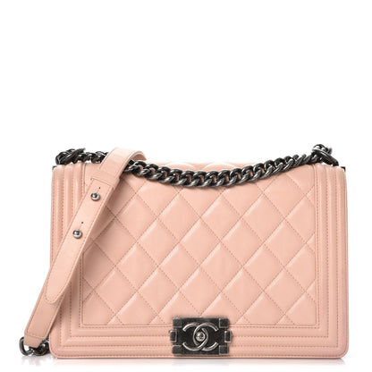 Chanel Calfskin Quilted New Medium Boy Flap Light Pink 1 of 7