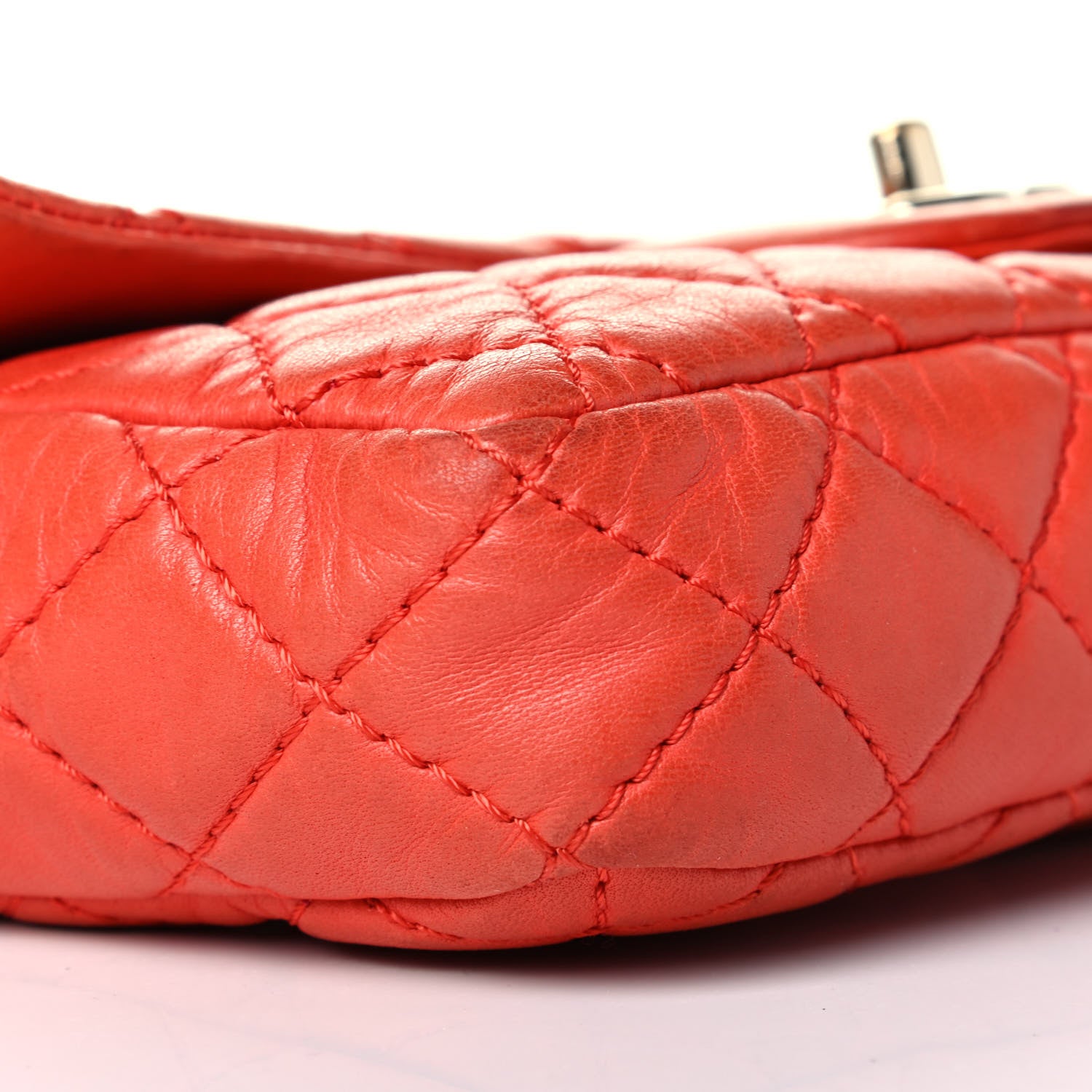 Chanel Lambskin Quilted East West Flap Red 5 of 9