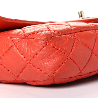 Chanel Lambskin Quilted East West Flap Red 5 of 9