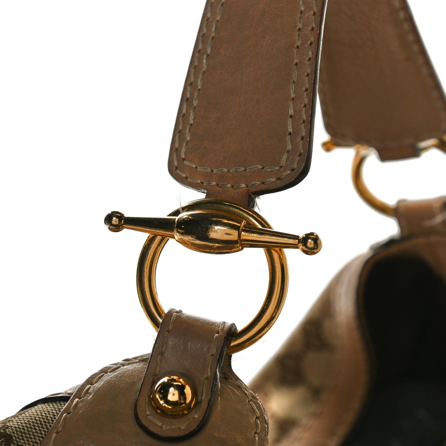 Monogram Large Jockey Hobo Beige