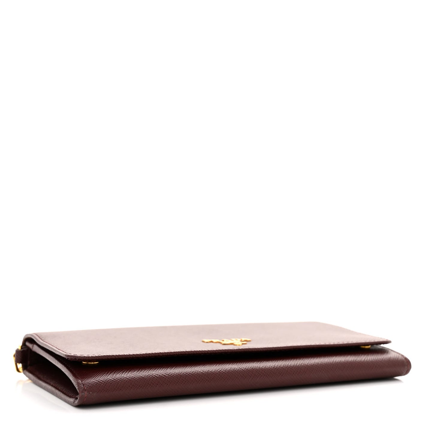 Saffiano Metal Large Chain Wallet Granato