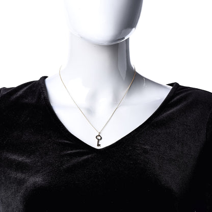 Tiffany 18K Rose Gold Modern Keys Open Round Key Pendant Necklace 2 of 7