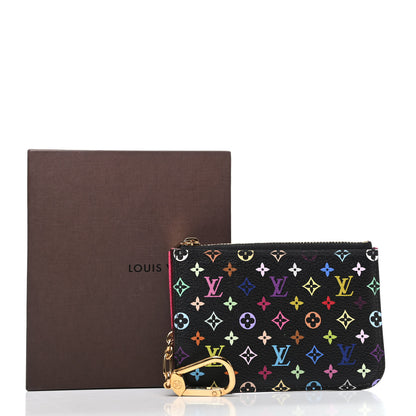 Louis Vuitton Monogram Multicolor Key Pouch Black Grenade 7 of 7