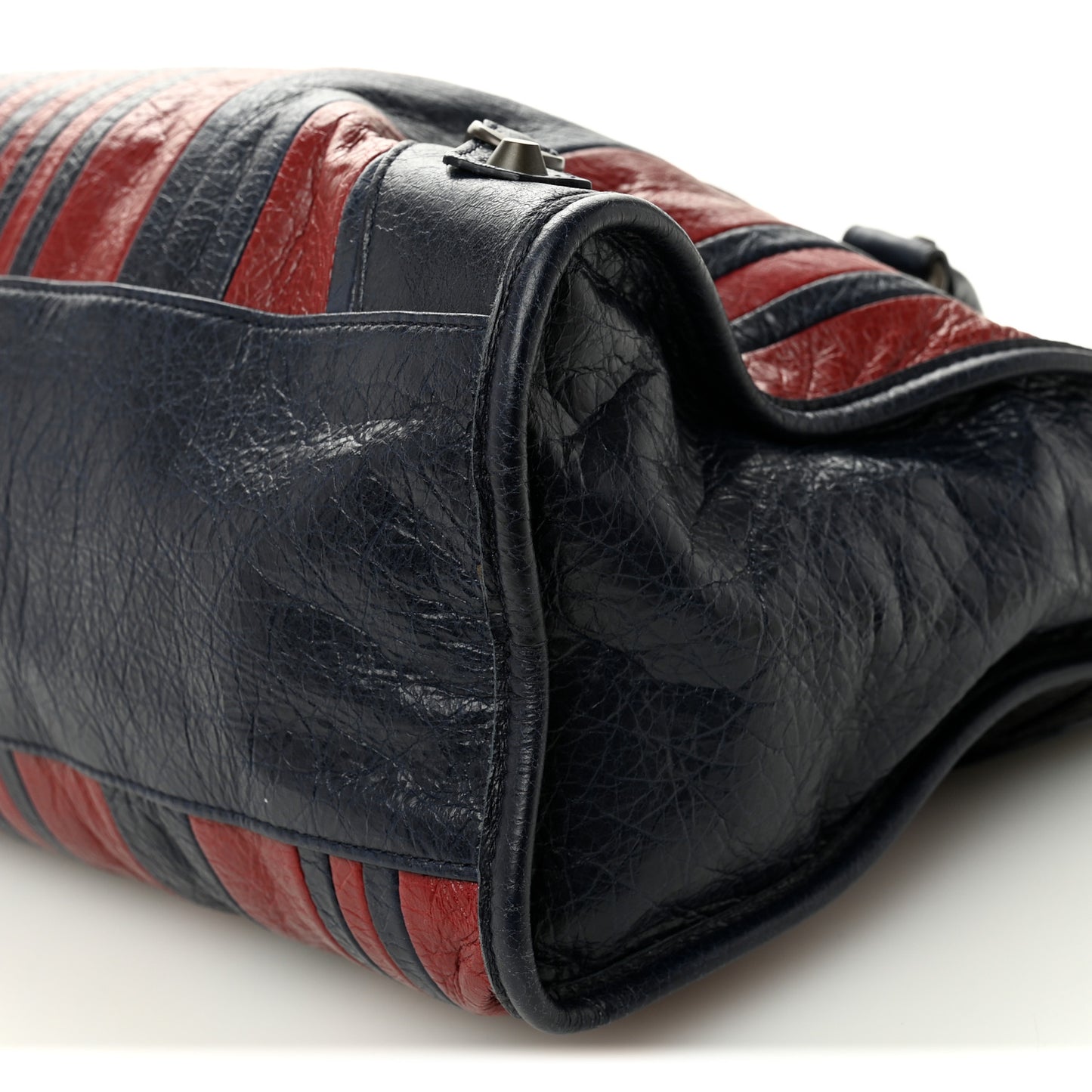 Cuir Arena Striped Classic Hardware City Bleu Nuit Rouge