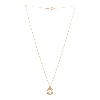 Tiffany 18K Rose Gold Diamond Atlas Pierced Pendant Necklace 2 of 3