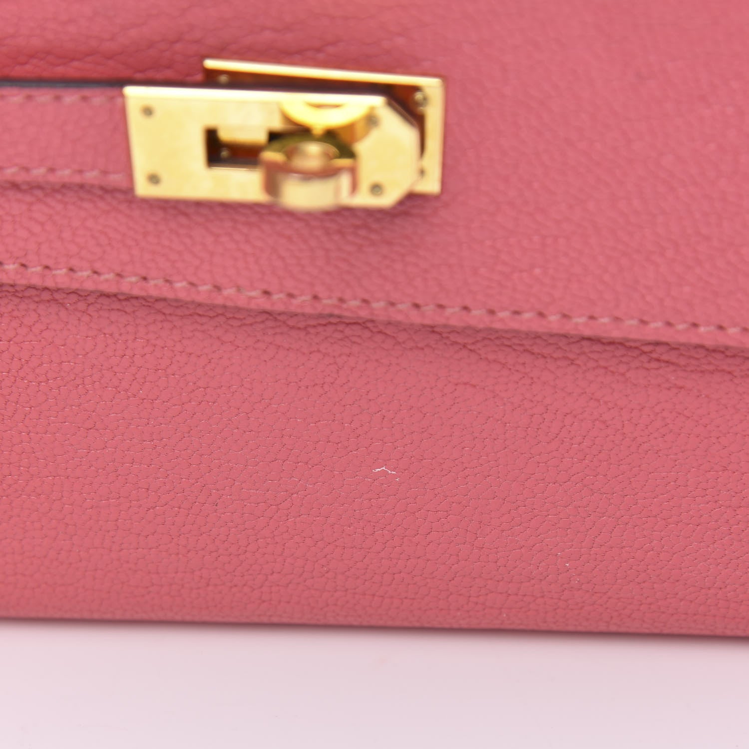 Hermes Chevre Mysore Kelly Longue Wallet Rose Azalee 8 of 8