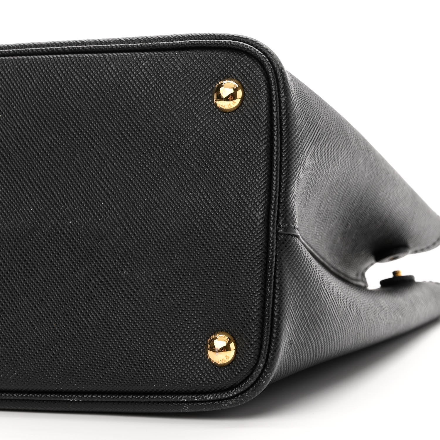 Prada Saffiano Cuir Medium Double Bag Black Fuoco 9 of 11