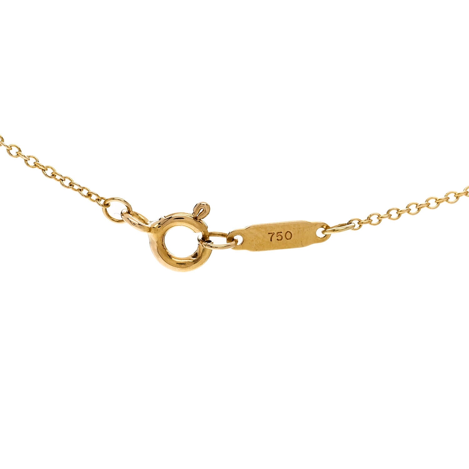 Tiffany 18K Yellow Gold Diamond Small Cross Pendant Necklace 6 of 6