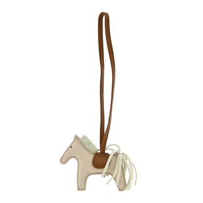 Hermes Milo Lambskin Grigri Rodeo Horse Bag Charm PM Craie Vert Fizz Kraft 1 of 3