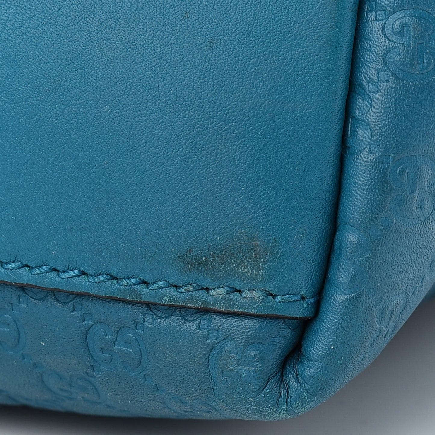 Soft Microguccissima Dome Satchel Deep Cobalt
