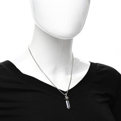 David Yurman Sterling Silver 14K Yellow Gold Rock Crystal Enhancer Pendant Necklace 2 of 4
