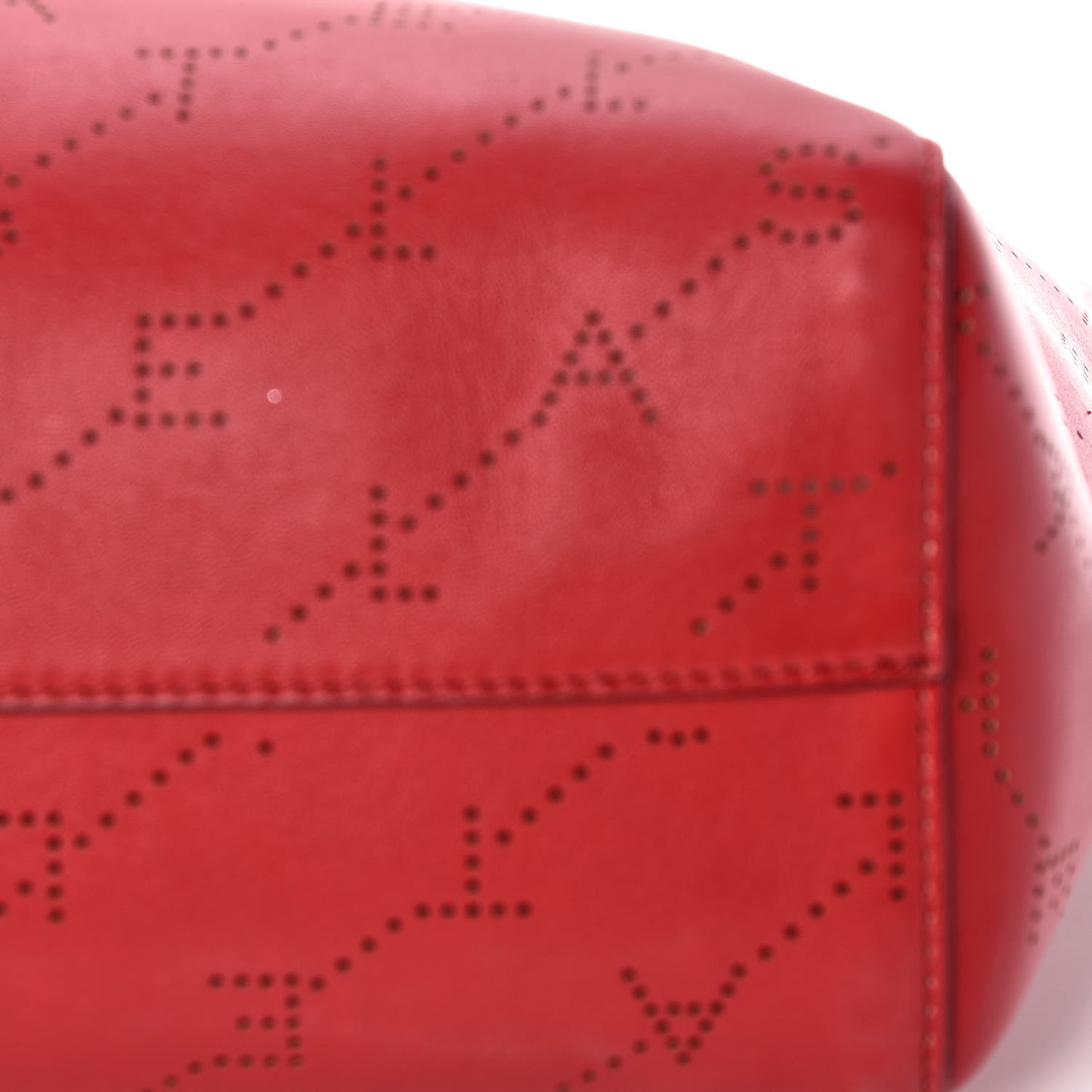 Eco Alter Nappa Perforated Logo Tote Red