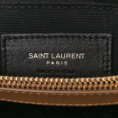 Saint Laurent Calfskin Y Quilted Monogram Medium Loulou Chain Satchel Natural Tan 7 of 12