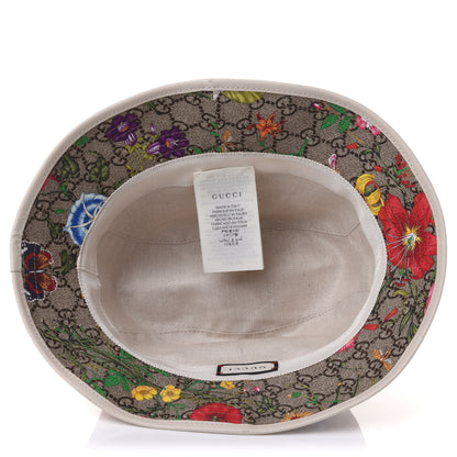 Gucci GG Supreme Monogram Flora Fedora Hat S White 7 of 10